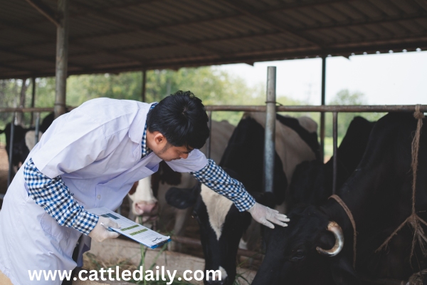 checking Cattle health daily cattle 