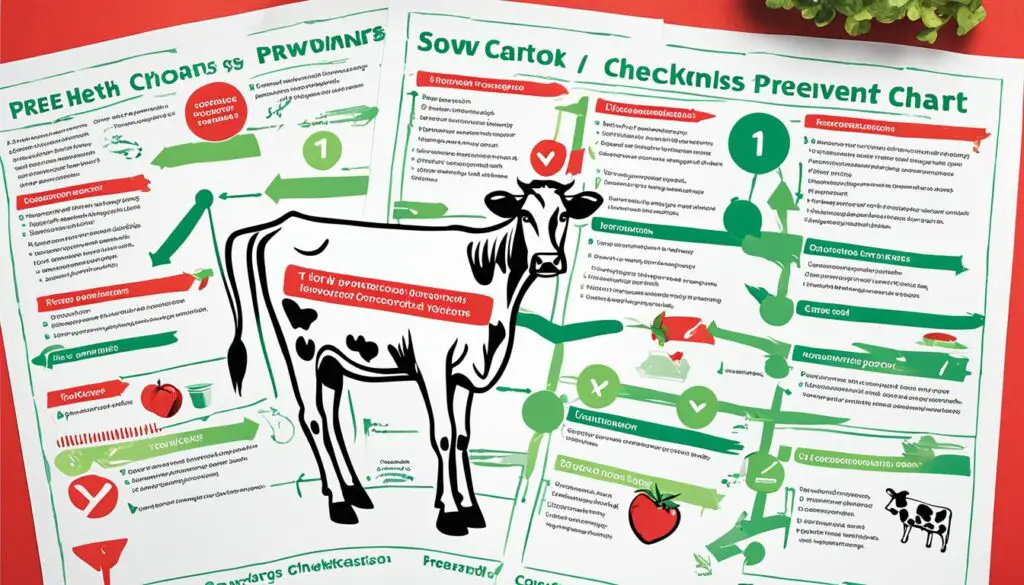 Cow health prevention strategies chart