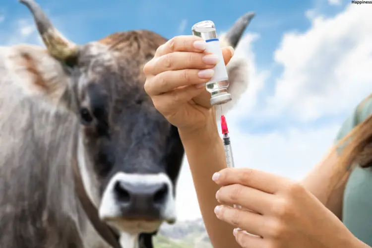 Vat is filling vaccine in injection for cattle