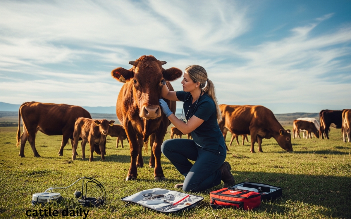 Cattle Vaccination Schedule: cow pet doctore with cattle