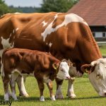 cattle breeds simmental in farm