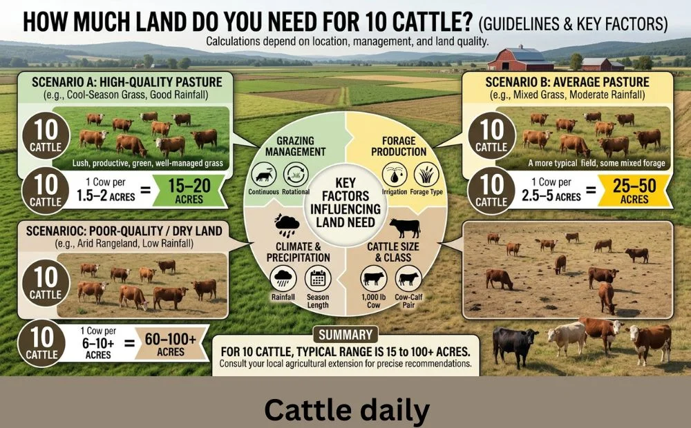 How Much Land Do You Need for 10 Cattle
