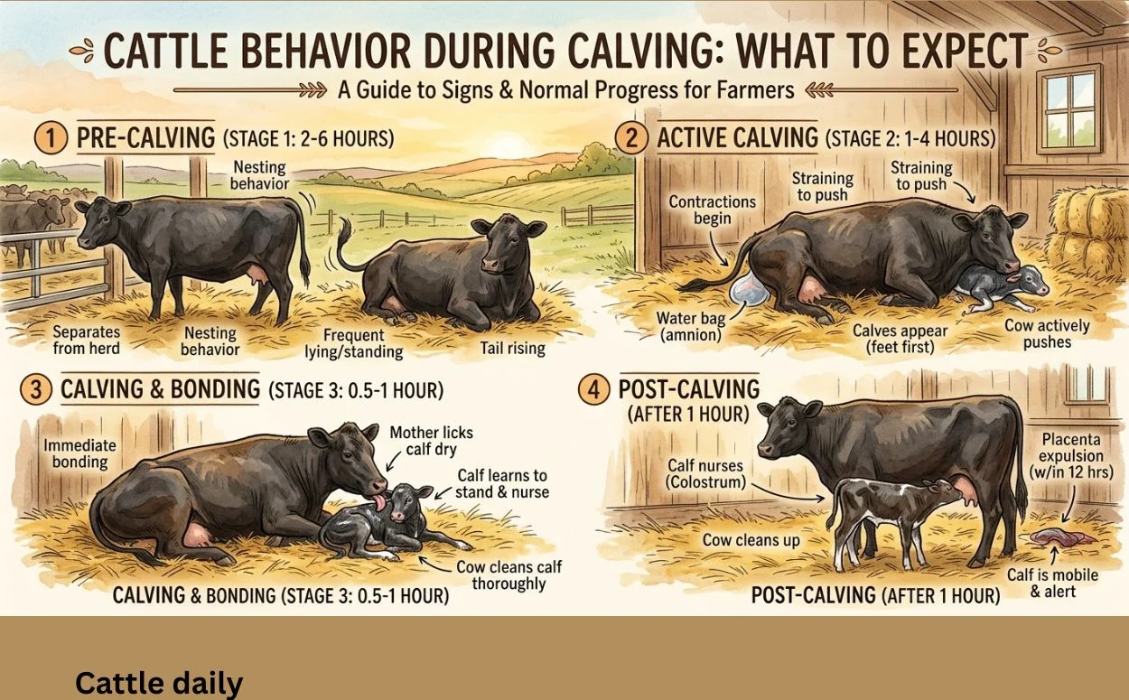 Cattle Behavior During Calving: What to Expect